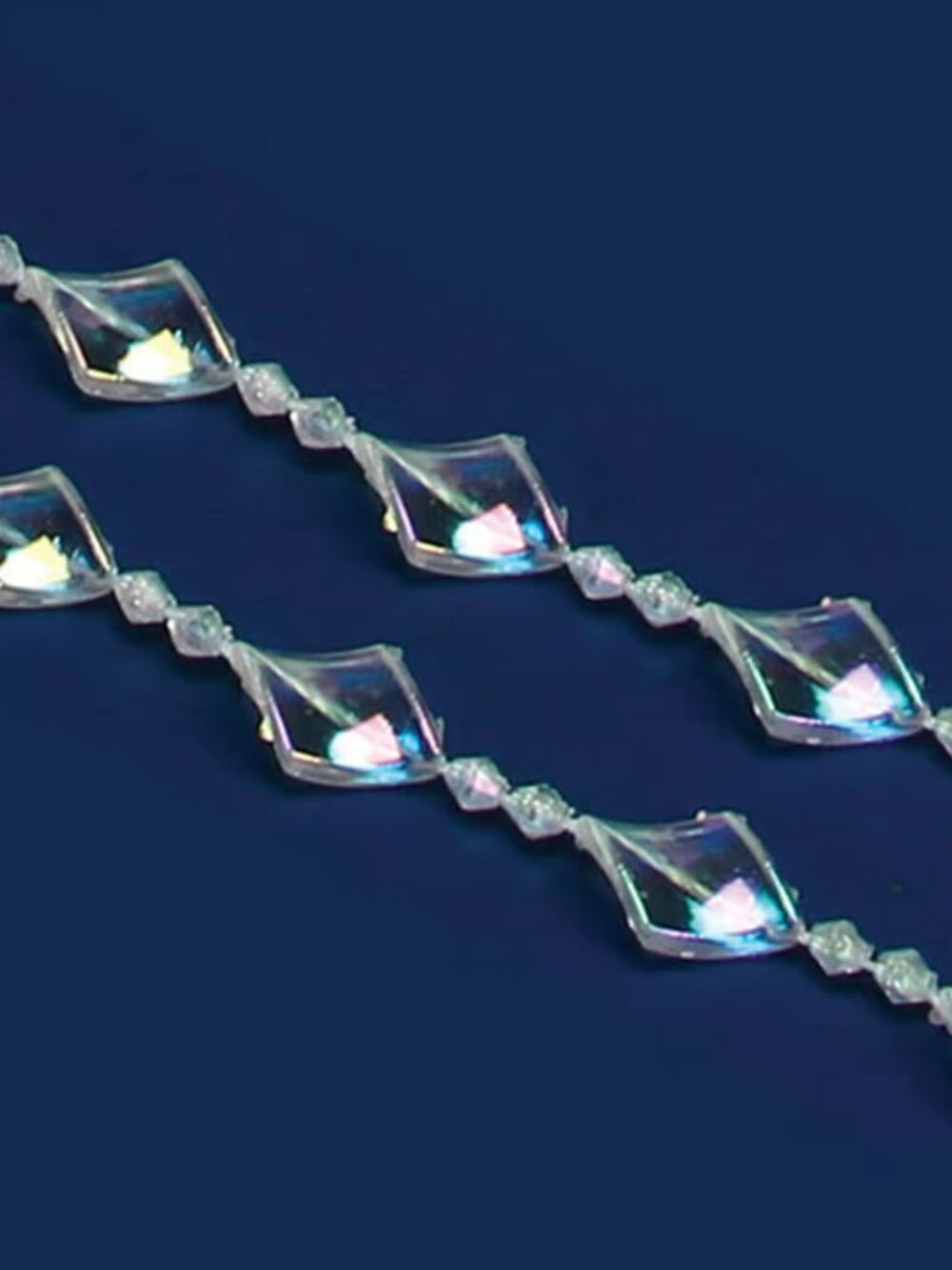 20 Yd Twisted Beads Strand Clear Craft Project Supplies for All Purposes 13x18MM